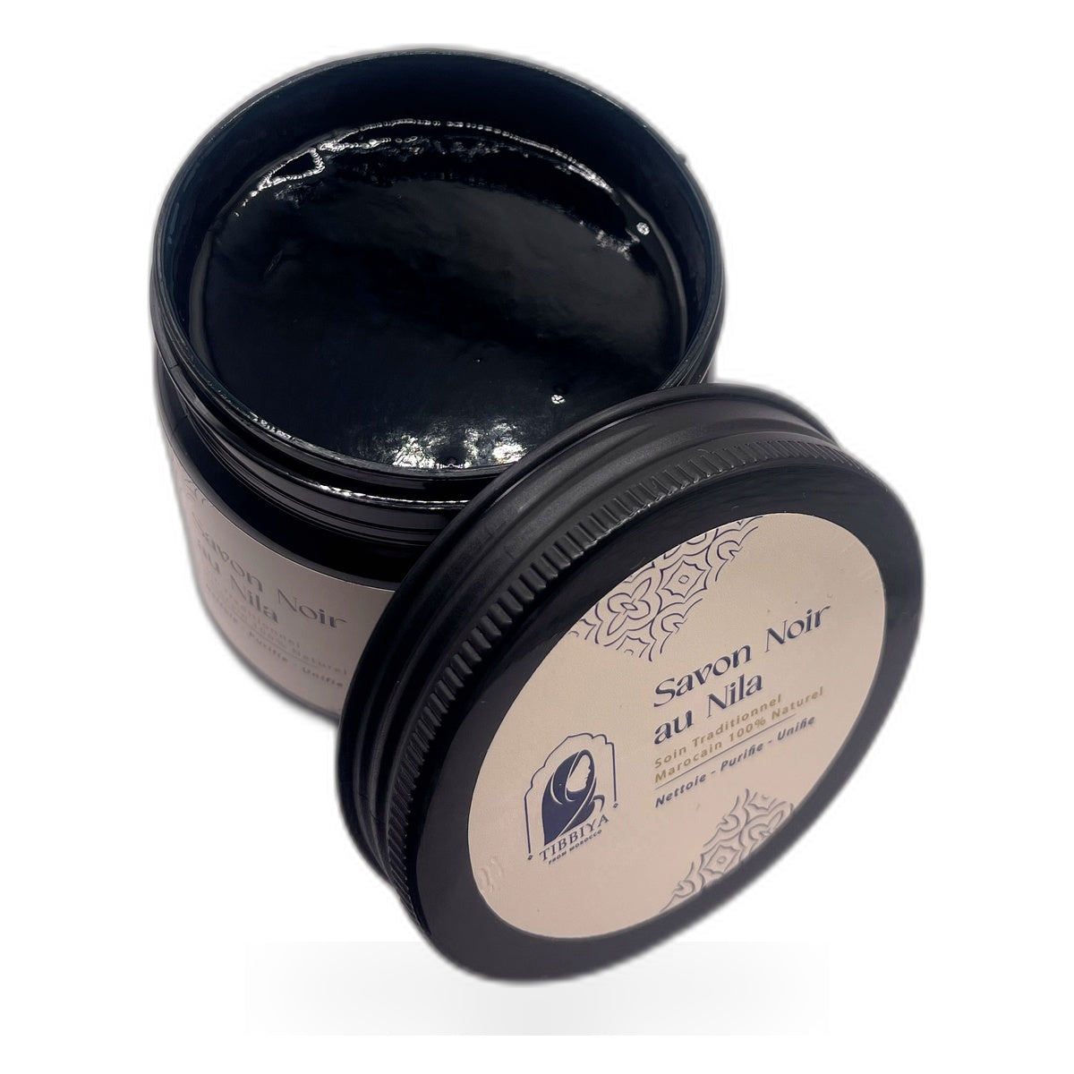 Savon Noir au Nila Tibbiya - pot ouvert